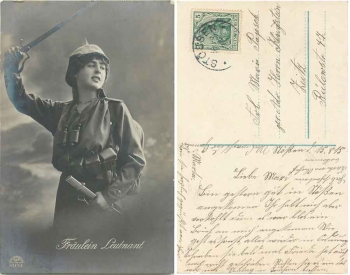 Miss Lieutenant Woman in Uniform Women's Movement o 15.8.1915