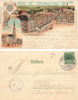 Frankenstein Schlesien Litho Ząbkowice Slaskie o 1899