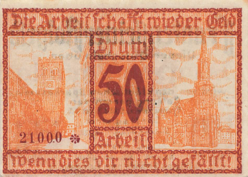 Frankenstein Schlesien Notgeldschein Ząbkowice Śląskie 1920