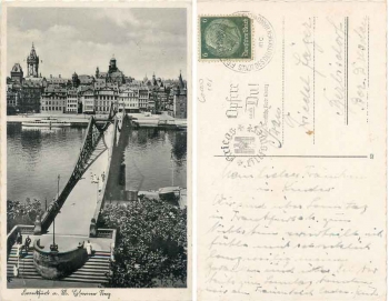 Frankfurt Main Eiserner Steg o ca. 1940