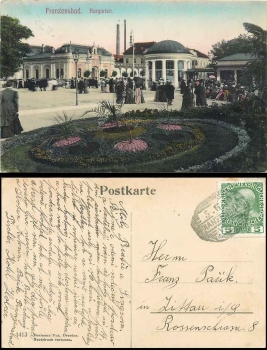 Franzensbad, Kurgarten o 5.6.1910