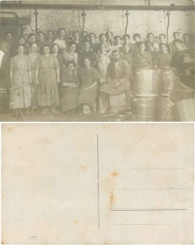 Women's work in World War I Dyeing works Real photo * ca. 1917
