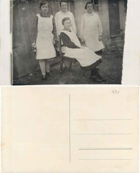 housework ironing women with iron real photo *ca. 1920