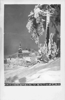 Frauenstein Erzgebirge vom sandberg im Winter * um 1930