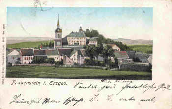 Frauenstein, Ore Mountains, Golden Windows Ansichtskarte o 1901