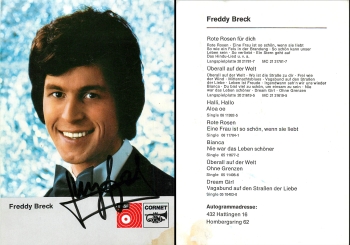 Freddy Breck mit Autogramm BASF