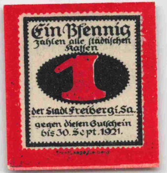 Freiberg Sachsen Notgeldschein 1920