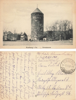 Freiberg Sachsen Donatsturm o 15.12.1917