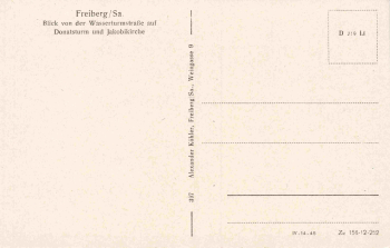 Freiberg Sachsen Wasserturmstrasse * um 1940