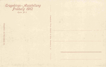 Freiberg Sachsen Erzgebirgs Ausstellung 1912 Nr. 6