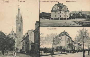 01705 Freital Deuben Altersheim Eger Stift und Krönertstift o 1912