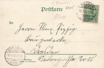 01705 Freital Deuben Restaurant Zechels Hoehe Litho o 1900