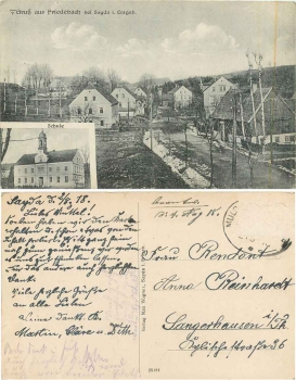 Friedebach bei Sayda im Erzgebirge o 2.8.1918