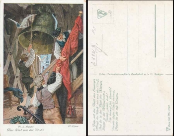 Friedrich Schiller "The Song of the Bell" artist card F. Elssner * ca. 1920