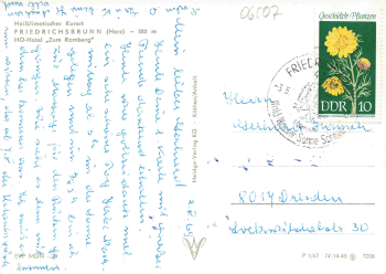 Friedrichsbrunn HO-Hotel Zum Ramberg o 1969
