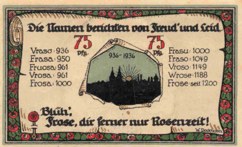 Frose Anhalt Seeland Notgeldschein 1921
