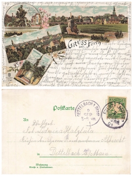 Fuerth Farblitho Ansichtskarte o 1901