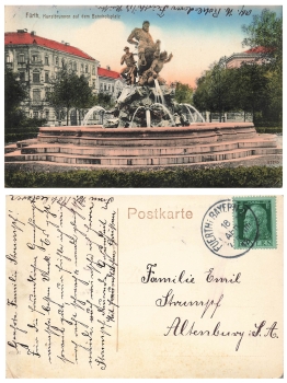 Fuerth Kunstbrunnen Bahnhofsplatz o 1918