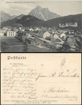87629 Füssen am Lech Bahnhof o 5.8.1911