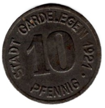Gardelegen City Emergency Money 10 Pfennig 1921 Emergency Coin