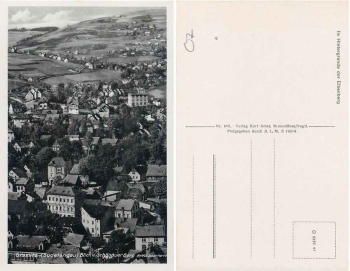 Graslitz Kraslice vom Schönauer Berg * um 1940