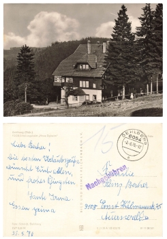 98528 Gehlberg FDGB recovery home Haus Daheim o June 2, 1976 additional fees stamp