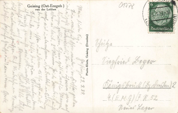 01778 Geising Erzgebirge von den Leithen o 1939