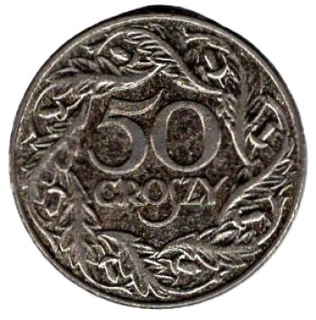 Generalgouvernement 50 Groszy 1938 Polen