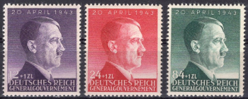 Generalgouvernement Michel 101-103 ** postfrisch Adolf Hitler