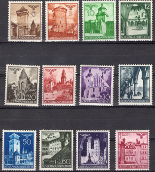 Generalgouvernement Michel Nr. 40-51 ** postfrisch Freimarken 1940