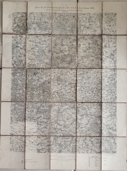 General staff map of the Saxon Army 1906 of the XIX. (2.K.S.) Army Corps