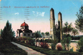 Gera Thüringen Krematorium Ostfriedhof o 1916