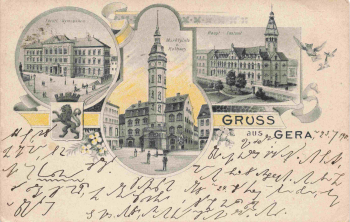 Gera Thüringen Gruss aus... Litho o 1901