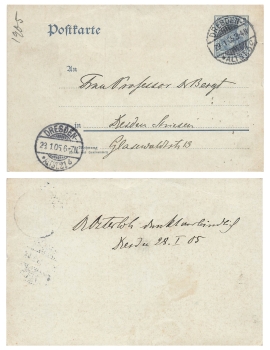 Germania 2 Pfennig postal stationery German Empire o Dresden 23.1.1905