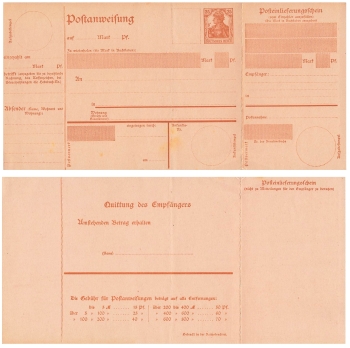 Germania 25 Pfennig postal order *