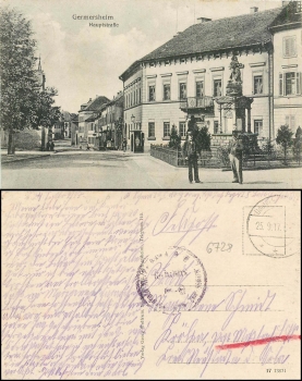 Germesheim Hauptstrasse Field Post o 25.09.1917