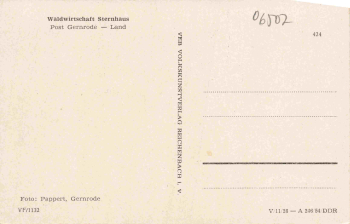06485 Gernrode Harz Waldwirtschaft Sternhaus * 1954