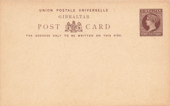 Gibraltar postal stationery Halfpenny VICTORIA *