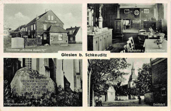 04435 Giesien bei Schkeuditz Gaststätte "Schöne Aussicht"  o 1944