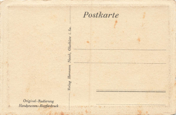 01768 Glashuette Saxony German Watchmaking School Artist Card * 1925