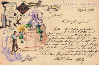 Glauchau Sachsen Privatgannzsache o 1901
