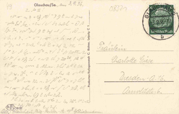 Glauchau Sachsen Mehrbildkarte mit Bahnhof o 1936