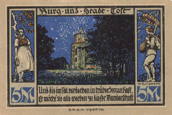 Gleiwitz Oberschlesien Notgeldschein Gliwice um 1920