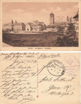 Glogau Silesia Courthouse Glogów Field Post Association Hospital Train L3 Railway Post Lippa-Cottbus Train 5 1917