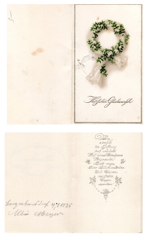 Congratulations on the wedding flower veil * around 1925