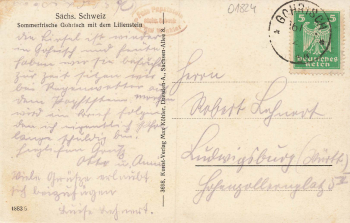 01824 Gohrisch mit Lilienstein Sächsische Schweiz o 1924
