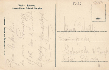01824 Gohrisch Dorfplatz Sächsische Schweiz gebraucht um 1910