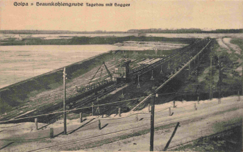 06772 Golpa Gräfenhainichen Tagebau mit Bagger  * um 1920