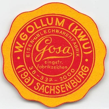 Gosa iron sheet goods factory W. Gollum Sachsenburg vignette around 1930