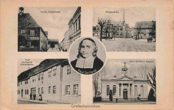 06772 Gräfenhainichen Paul Gerhard Mehrbildkarte mit Schule o 1917